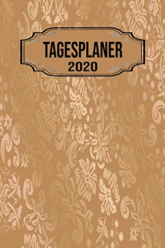Tagesplaner 2020: DIN A5 Kalender 2020 1 Tag = 1 Seite mit großem Tagesplaner und großartiger Übersicht. Monatsübersicht, Erinnerung und Notizen in diesem Kalenderbuch. Schwarz gold Cover