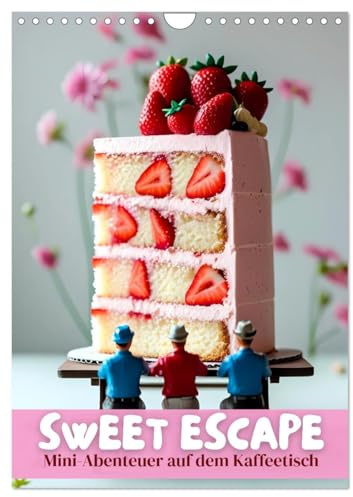 Sweet Escape – Mini-Abenteuer auf dem Küchentisch (Wandkalender 2026 DIN A4 hoch), CALVENDO Monatskalender: Ein großes Stück Kuchen, Milchschaum auf ... zum Abenteuer in XXL. (CALVENDO Lifestyle)
