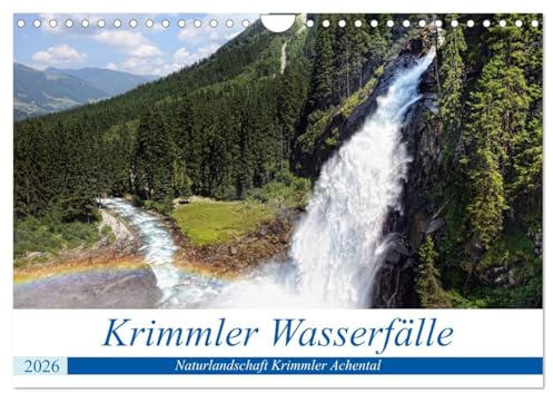 Krimmler Wasserfälle - Naturlandschaft Krimmler Achental (Wandkalender 2026 DIN A4 quer), CALVENDO Monatskalender: Die Krimmler Wasserfälle sind das ... Naturwunder Österreichs (CALVENDO Orte)