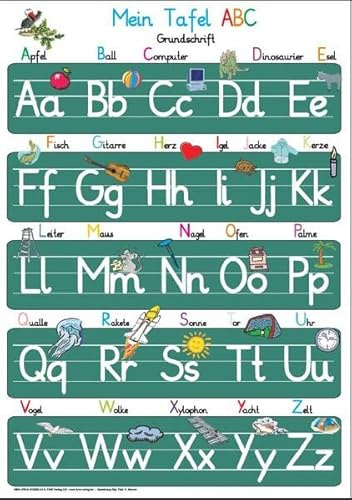 Mein Tafel-ABC in Grundschrift: Lernposter DINA4 laminiert