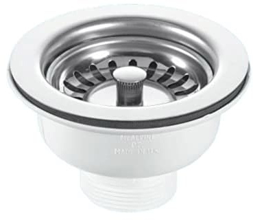 McAlpine BWSTSS 1.5 Basket Strainer Waste, 113mm Stainless Steel Flange, Stemball Plug, Centre Pin