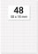 Karteo Einsteckschilder Hängemappen [480 Stück] Hängeregister Einlegepapier Einstecketiketten perforiert weiß 58 x 18 mm auf 10 Stk. DIN A4 Bögen zum bedrucken