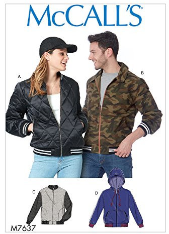 Mccall's Patterns 7637, Misses and Men's Jackets,Sizes XL, Paper, Multicoloured, XN (XLG-XXL-XXXL)