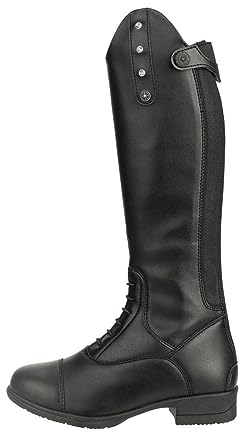 SUEDWIND FOOTWEAR Stivali da equitazione per bambini NOVA KIDS FUN GLITTER, suola comoda, cerniera YKK, effetto pelle, delicati sulla pelle, traspiranti, conformi al torneo, Nero , 31 EU