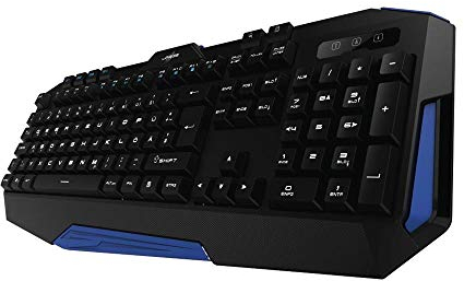 Hama uRage Unleashed QWERTZ Deutsch Schwarz, Blau – Tastaturen (Standard, QWERTZ, Schwarz, Blau)