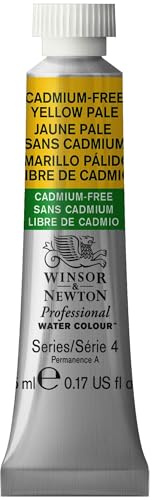 Winsor and Newton 0102907 Profesional Water Color, 5ml Volume, Cadmium Free Yellow Pale