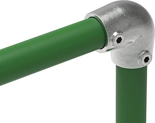 Fenau | Bogen-Stück/Knie-Stück, Rohrverbinder 0-11°, Ø 33,7 mm, Ellbogen-Verbinder, Temperguss galvanisiert, feuerverzinkt, inkl. Schrauben