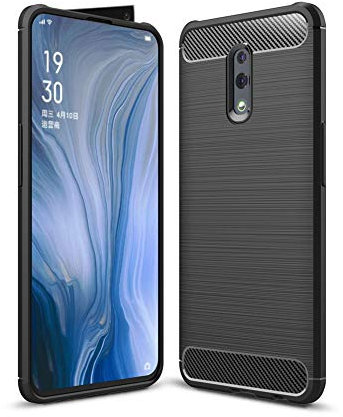 HERCN OPPO Reno 6.4 Funda,Ultra Delgada Anti-Rasguño Protectora Caso Carcasa Shock-Absorción Bumper TPU Silicona Case Cover para OPPO Reno Smartphone (Negro)