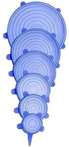 6 PC Universel De Couverture De Silicone Frais Keeping Extensible Silicone Couvercles Caps pour La Nourriture Pot Accessoires De Cuisine Vaisselle