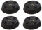 Montageplatten schräg/gerade ideal für Tischbeine & Möbelfüße - perfekt geeignet für Esstisch, Couchtisch, Schreibtisch & mehr (4X Schwarz, gerade)