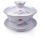 YXHUPOT Gaiwan Grande tasse à thé Sancai en porcelaine blanche avec couvercle Motif soleil 255 ml Taille M