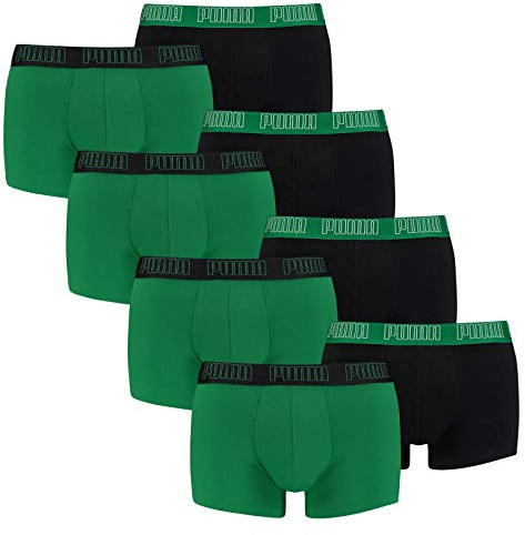 PUMA 8 er Pack Short Boxer Boxershorts Men Pant Unterwäsche kurz 100000884, Farbe:004 - Amazon Green, Bekleidungsgröße:M