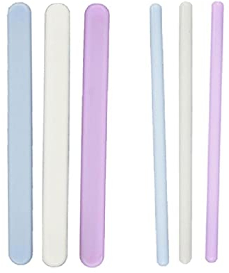 Yushu 3 piezas de palillo plano y 3 barras redondas de silicona epoxi para mezclar resina hacer manualidades herramienta de agitación