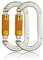 SOB Karabiner Klettern Karabinerhaken aus Aluminium Schlüsselanhänger 22 KN-Karabinerhaken für hohe Beanspruchung mit Schraubsicherung zum Klettern Abseilen Hängematten
