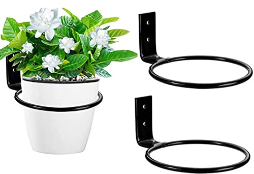 CTForest 3 Pezzi Vaso da Fiori Appeso a Parete, Anello Vaso di Fiori in Metallo, Mensola per Vasi da Fiori a Parete, Adatto per Appendere Vasi da Fiori, Utilizzato per Decorare Balconi e Corridoi