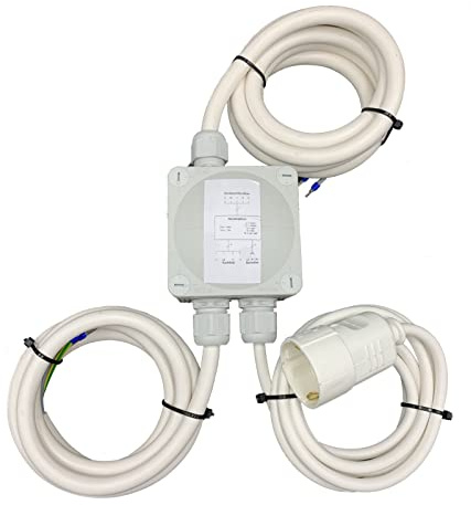 Power Splitter Küchenanschlussbox 1/2 / 3/5 / 10 m Küchenanschlussverteiler 3-Fach für Kochfeld & Backofen an Herdanschlussdose - Splitter Box Verteiler Montagehilfe Meter, Größe: 10m