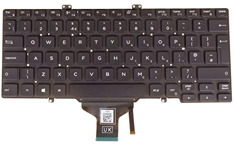 UK Keyboard for Dell Latitude 7400 5400 5401 5410 5411 0V5H1J Backlit Without Pointer No Frame