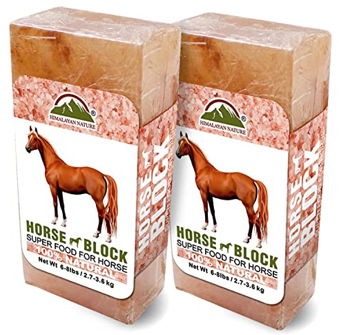 Himalayan Nature Licking Salt for Horse, 100% Pure Himalayan Pink Salt Chunks, 6 LBS, Animal Feed Salt Chunks, Horse Salt Licks, Natural Mineral Salt - Pack of 2