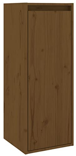 vidaXL Hängeschrank für Wohnzimmer, Wohnzimmer, Innen, Honigbraun, 30 x 30 x 80 cm, massives Kiefernholz