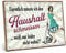 ARTFAVES® Wandbild Holzschild mit Spruch - Eigentlich wollte ich den Haushalt schmeissen - Türschild Retro Vintage Deko Bild Geschenk - Putzen, witzige Sprüche, Muttertag