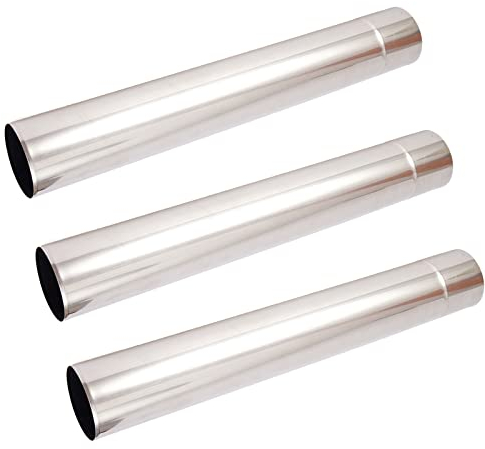 HpLive Edelstahl Rauchrohr Kaminaufsatz Ofenknie Ofenrohr Abgasrohre Rohr Kaminrohr, L 400 x Ø 60mm (3 Stück)