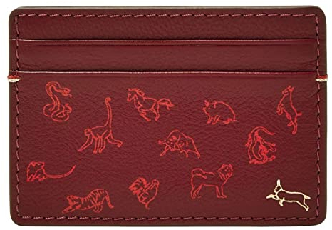 FOSSIL Steven Card Case Red Velvet