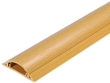 PATIKIL Floor/Wall Cable Raceway Cord Cover 39Lx2Wx0.6H Cord Hider Channel Self-Adhesive Wood Grain for TV Wire Management