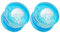 Stfery Flesh Tunnel 16mm, Ohr Plug Flesh Tunnel Glas Blau Meeresqualle Glas 2er Gauges Schmuck Damen Herren 5/8 Inch