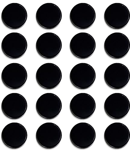 Qualsen Fridge Magnets, 20pcs Mini Cute Magnets for Fridge, Locker, White Board, Kitchen, Office, Classroom (Black)