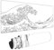 Tubdic Grand Tapis de Souris Japonais Motif Vague de mer Blanche, Tapis de Souris de Jeu Kanagawa étendu, Tapis de Souris XL avec Base en Caoutchouc antidérapant de 3 mm d'épaisseur, 80 x 30 cm