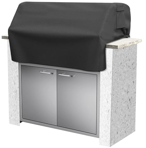 94,4 cm (37 Zoll) integrierte Grillabdeckung für Coyote, DCS, Jenn-Air, KitchenAid und Lynx, 600D Heavy Duty Waterproof & Windproof Island Grill Top Cover, 96,5 cm B x 71,1 cm T x 61 cm H