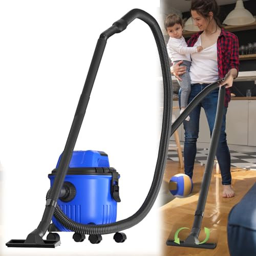 Rigogo Aspirapolvere a Secco e Umido Aspiratori industriali, Motore 1800W, 15 Litri, 16 Kpa, Cavo 2m, Tubo flessibile 1.5, 4 Ruote Caster, Ideale per la pulizia di casa, garage e auto