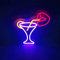 Aslanka Cocktail Lip Neon Light Sign LED Art USB Powered for Bar Shop Room Store Wall Decor Christmas Party Office Supplies