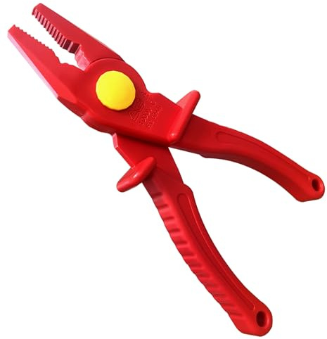 WEDO Insulated Plastic Pliers,Insulated Multi-Functional Snipe Nose Pliers,VDE 1000V,Length150mm,Clamp for Instrument Installation and Circuit Breaking,Anti-Slip Handle,IEC 60900,GS Certificate