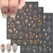 WJRQD Nagelsticker Mond Stern 3 Blatt Nail Art Sticker Selbstklebend Nagelaufkleber Sonne Dekoration Nageldesign Zubehör