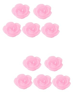 PRETYZOOM 10 Stk Rosenkerzenlicht schwimmende Rosenkerzen Sonnenblumenkerze Wasserschwimmkerzen Blumenkerzen hochzeitskerze haushaltskerze Wasserrosenkerzen Blumenparaffinkerzen Ball Rosa