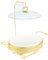 Yiustldd Gold Chafing Dish Buffet Set with Hanging Lid, Dining Table and Warmer Buffet Fryer Set for Entertaining & Catering,2.5L