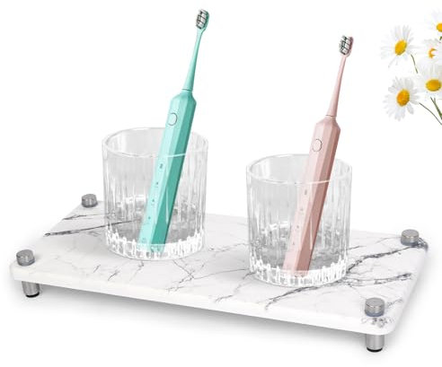 Generisch Wasserabsorbierendes Steintablett Spüle Organizer Grau Marmor Spülutensilien Aufbewahrung Anwendbar auf Schwammbürste Seife Shampoo Lotionen, Schnelltrocknend Küchen Badezimmer Organizer