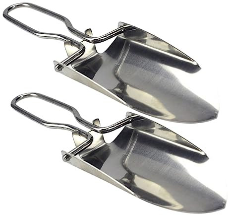 BELLIFFY 2piezas Pala Plegable Inoxidable para Jardín y Actividades Pequeña y Práctica