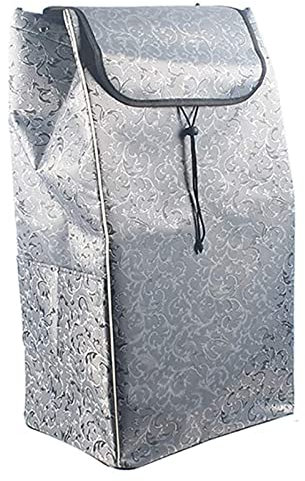 Trolley-Ersatztasche, 72 l, Einkaufswagen-Trolley-Taschen, Taschen für Einkaufswagen, tragbarer Stoff, L37,5 x B28,5 x H67 cm (grau, 1 Stück