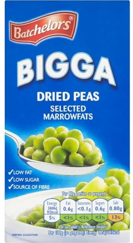 Batchelors Bigga Dried Peas Selected Marrowfats, 250 g Packet (Pack of 7)