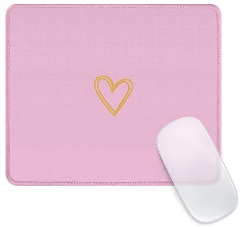 Ksriylm Mauspad,Quadratisches Lila süße Herzform Mouse Pad,FüR BüRo Und Zuhause,Mousepad Mit Motiv,Wasserdichtes Mousepad rutschfeste Gummiunterseite Computer-Mauspads FüR Kabellose Maus