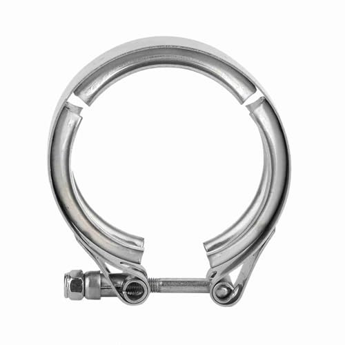 V Band Clamp 2.5 Inch Exhaust V Clamp 2.5 Inch V Band Clamp Stainless Steel V Band Exhaust Clamps Flange Kit Car Auto V Band Turbo Downpipe Exhaust Clamp