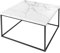 Riess Ambiente Moderner Couchtisch Architecture - 60cm - weiß - Marmor-Design Metallgestell