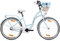 Goetze Style 26 Zoll Jugend Citybike, 17 Zoll Tiefeinsteiger Aluminiumrahmen, 3-Gang Nabenschaltung, Rücktrittbremse, V-Bremse vorne, LED-Beleuchtung, Rattankorb, Komfortsattel, mit Ständer & Klingel