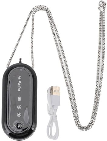 Rechargeable Personal Air Purifier Necklace | Portable Wearable Negative Ion Mask | Stylish & Discreet Design | 360° Air Circulation for Travel, Office & Outdoor