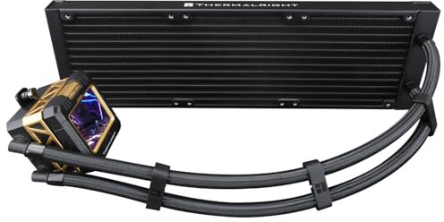 Thermalright FW360 Black X-360mm Aio CPU Liquid Cooler,IPS LCD Screen with 320 * 240 Resolution,for AM4/AM5,LGA1700/1851,‘2.4 inch’Magnet-Absorbent LCD Screen for Images,Can be Freely Matched with Fan