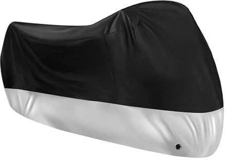 Motorrad Abdeckplane, Outdoor Motorradabdeckung, Wasserdicht Motorrad Garage Plane, Motorradplane Abdeckung Winterfest, für Motorroller Roller Moped Motor Enduro/Straßen (2XL：245x105x125cm)