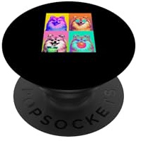 Hunde Fotobox Meme lustiges Zwergspitz Hund PopSockets Klebender PopGrip