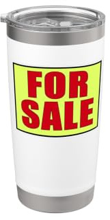 for Sale Sign Large Funny Costume Stainless Steel Insulated Tumbler